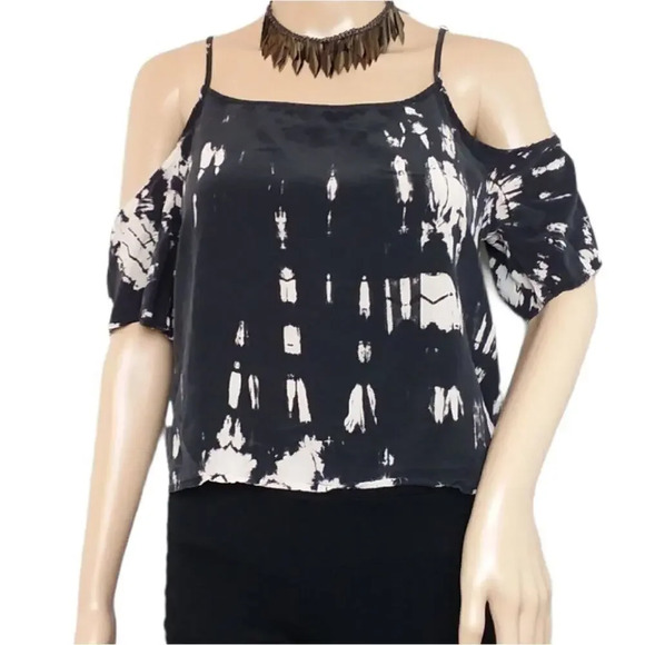 Gypsy 05 Tie Dye Cold Shoulder Top - Picture 1 of 5